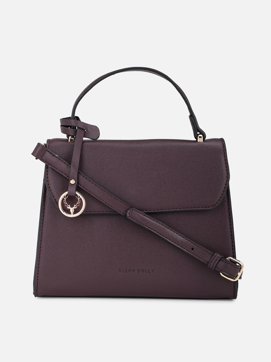 

Allen Solly Purple PU Structured Satchel