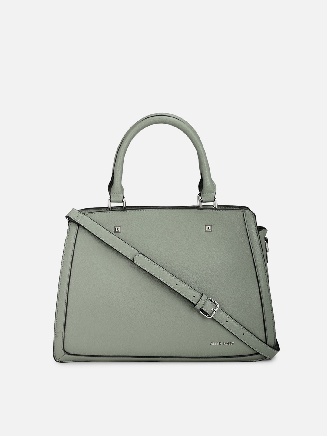 

Allen Solly Green PU Structured Handheld Bag