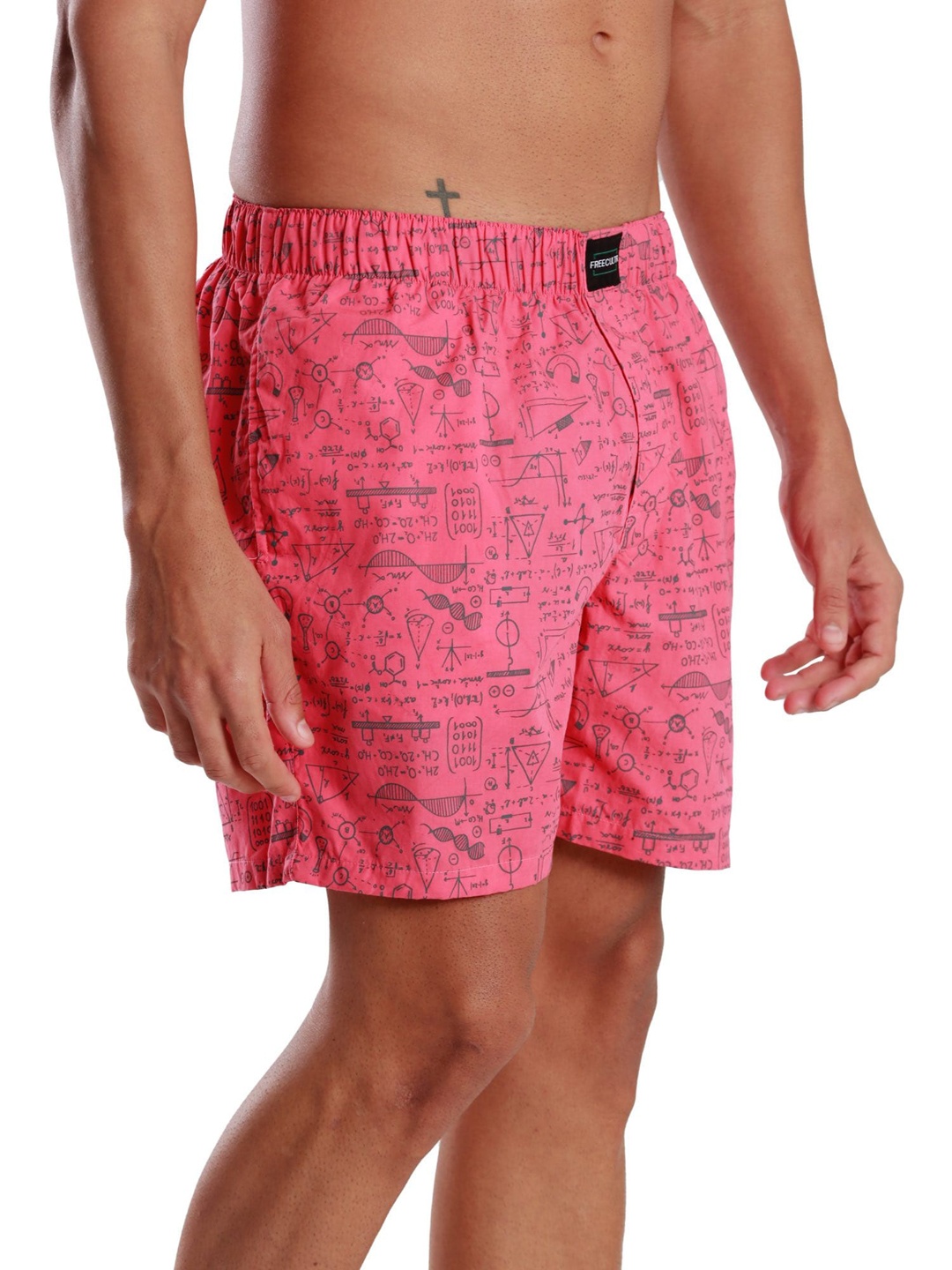 

FREECULTR Men Pink Abstract Printed Micromodal Boxers