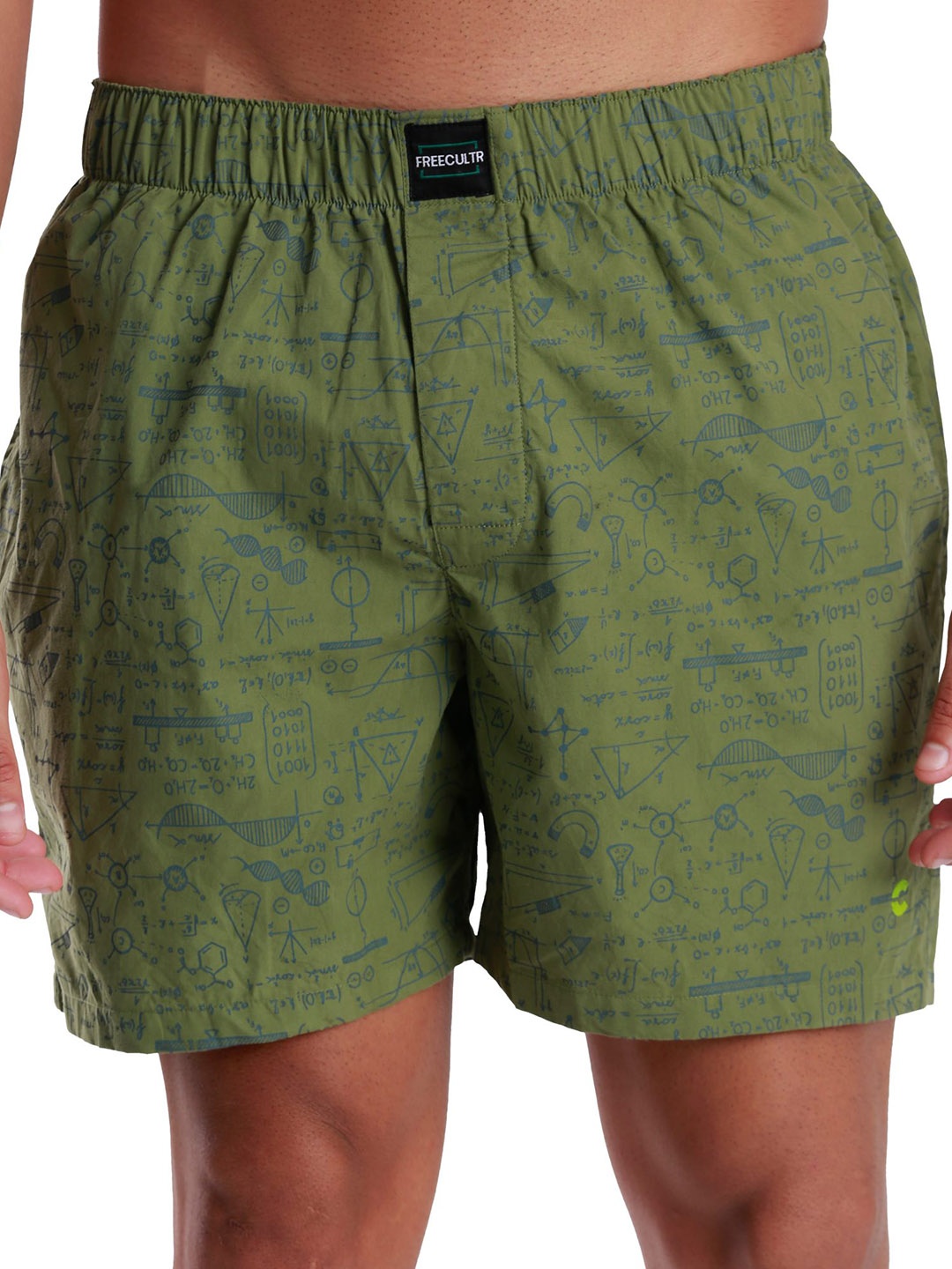 

FREECULTR Men Green Printed Micromodal Boxers