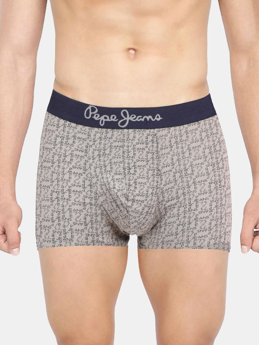

Pepe Jeans Men Grey & Black Printed Cotton Trunk CLT05-ALLOY AOP-S