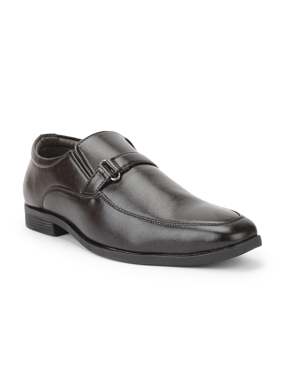 

Liberty Men Brown Solid Leather Formal Slip-Ons