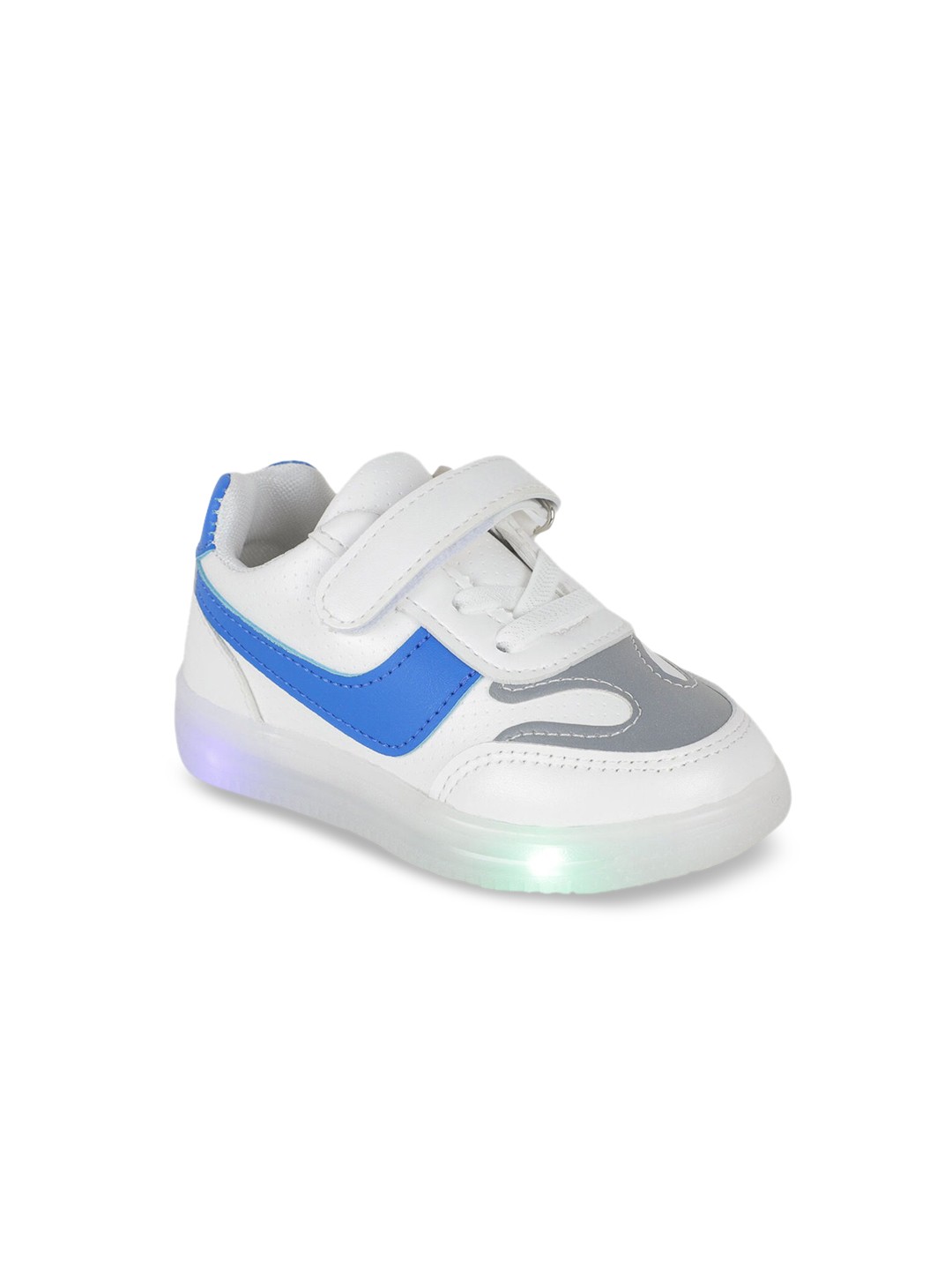 

Hopscotch Unisex Kids Blue Colourblocked Slip-On Sneakers