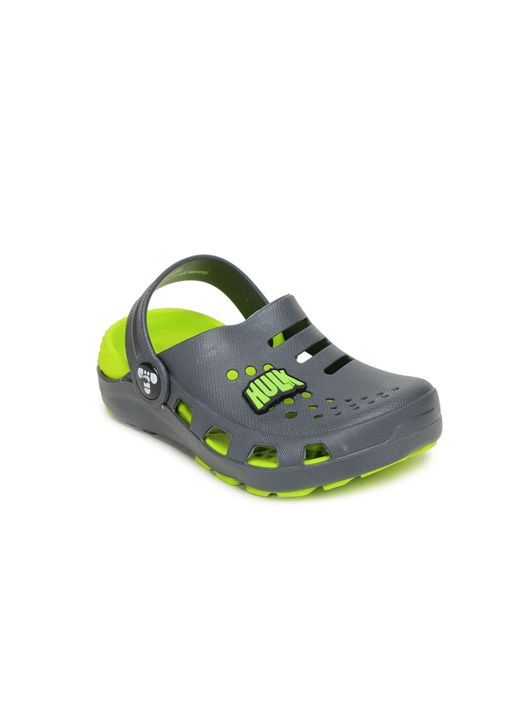 

Hopscotch Boys Grey Printed Clogs