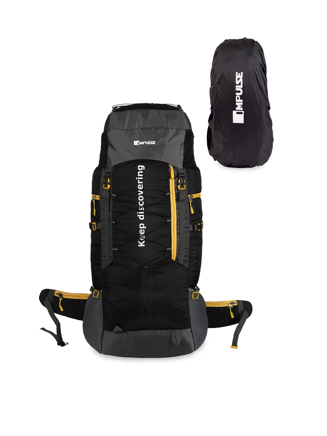 

Impulse Unisex Black Solid 80 Litre Trekking Rucksacks