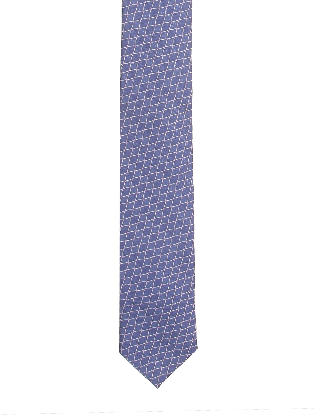 

Calvadoss Men Blue & White Checked Broad Tie