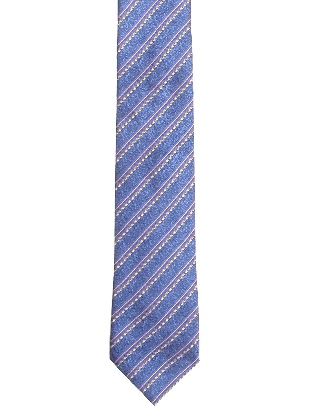 

Calvadoss Men Blue & Pink Striped Broad Tie