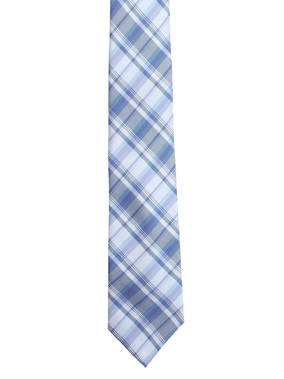 

Calvadoss Men Blue & Purple Checked Broad Tie