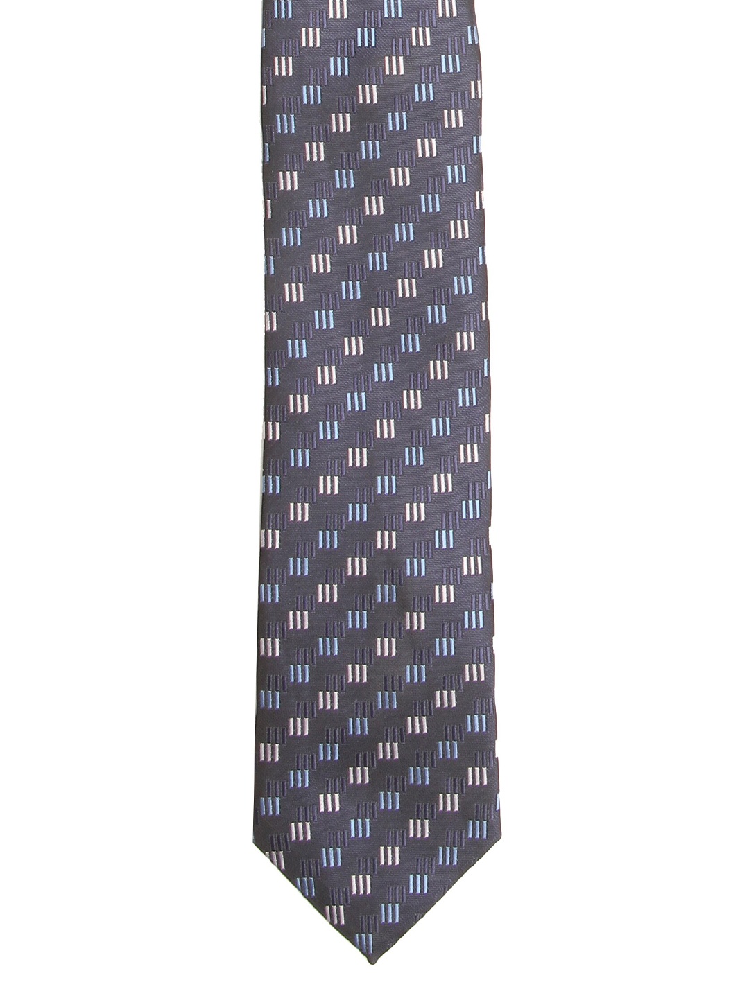 

Calvadoss Men Grey & Pink Woven Design Broad Tie