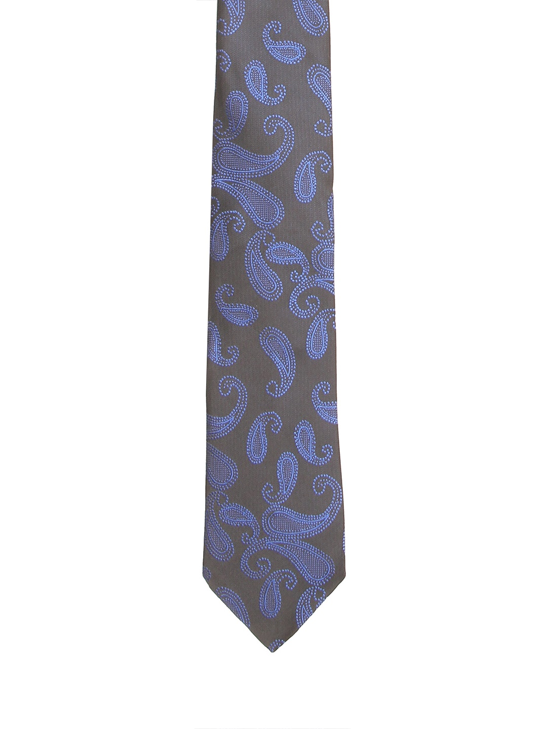 

Calvadoss Men Blue & Grey Woven Design Broad Tie