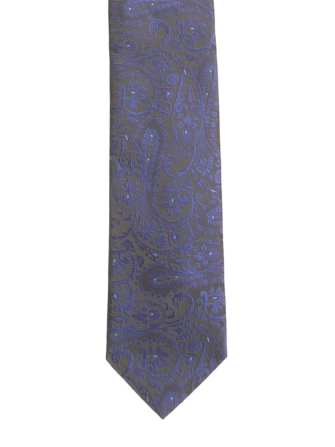 

Calvadoss Men Blue & Grey Woven Design Broad Tie