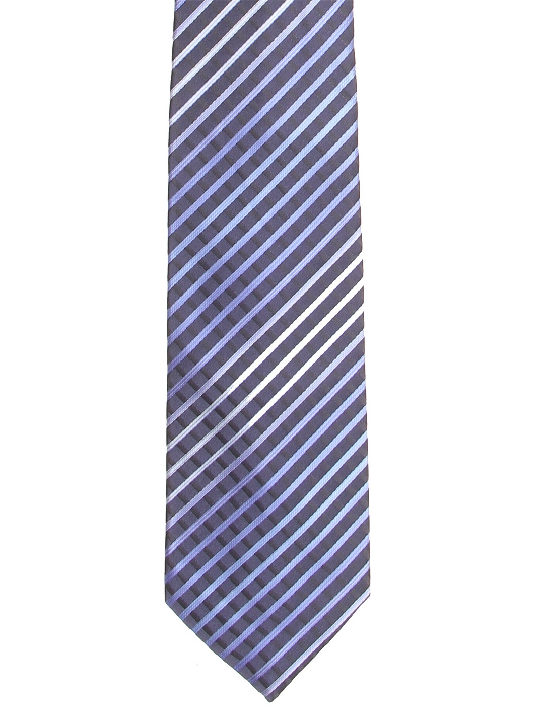 

Calvadoss Men Blue & White Striped Broad Tie