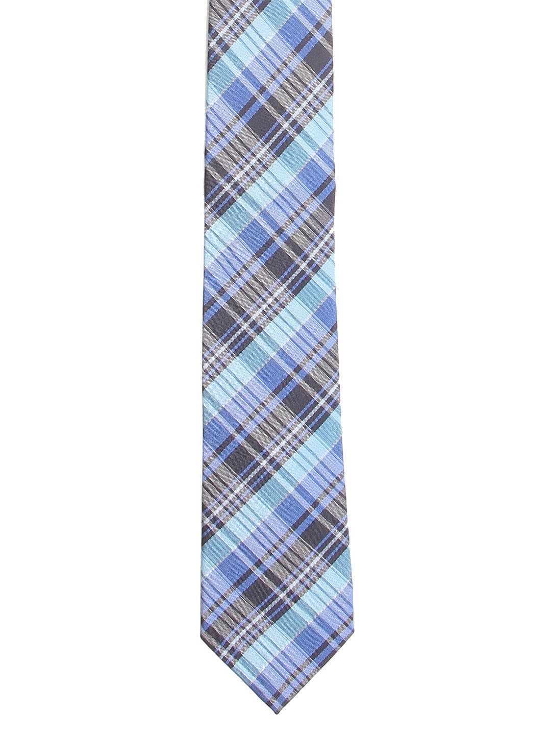 

Calvadoss Men Blue & Green Checked Broad Tie