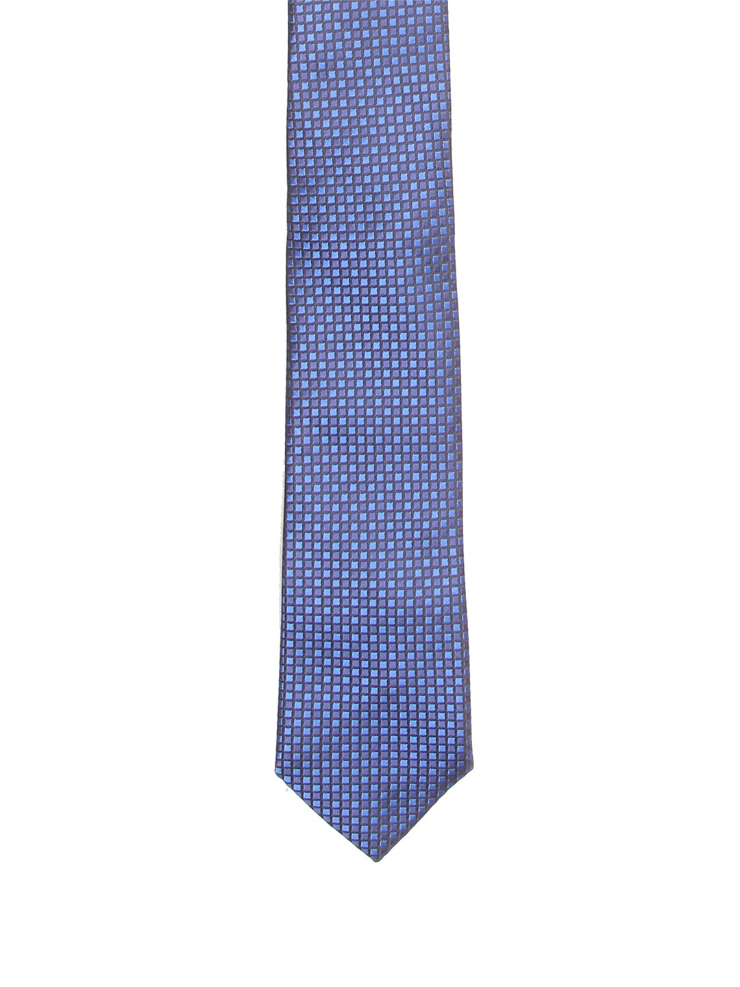 

Calvadoss Men Blue Checked Broad Tie