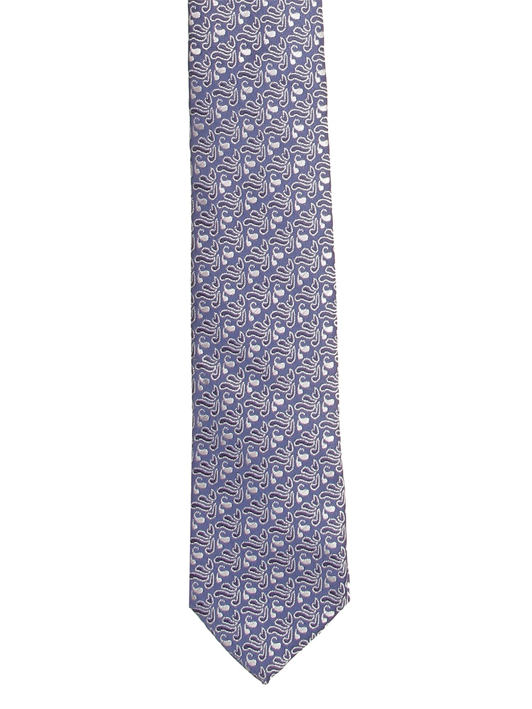 

Calvadoss Men Blue & White Woven Design Broad Tie