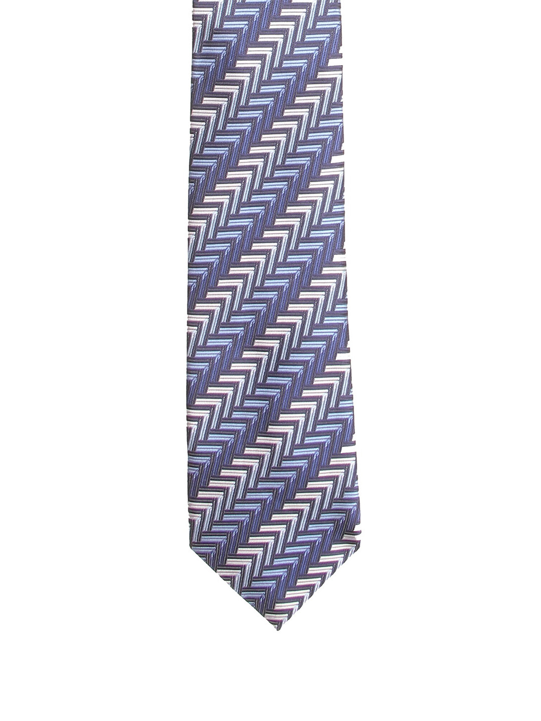 

Calvadoss Men Blue & Grey Woven Design Broad Tie