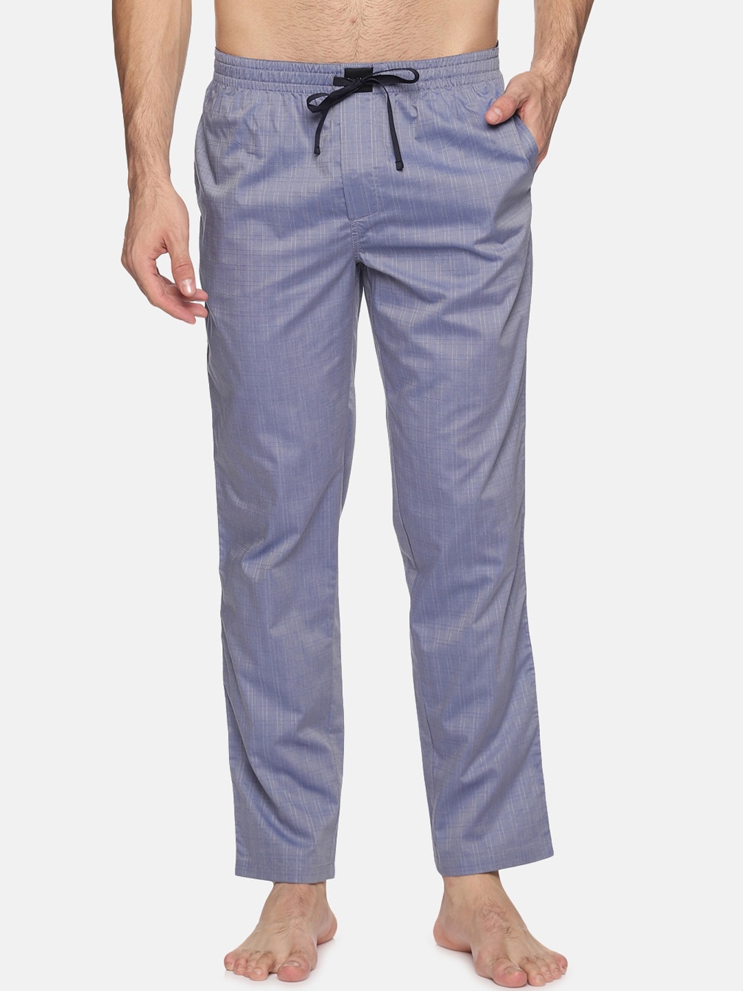 

DON VINO Men Blue Checked Lounge Pants
