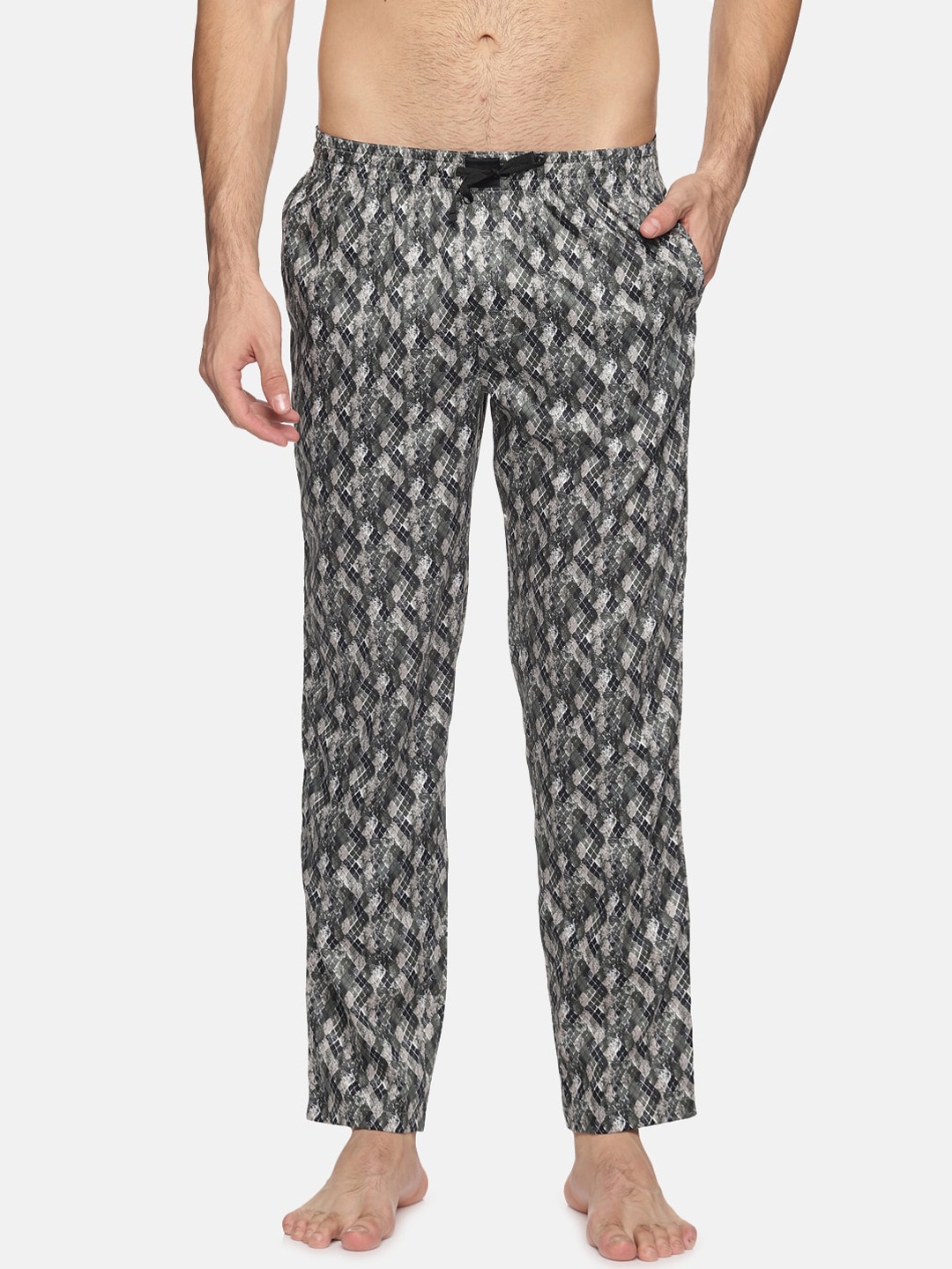 

DON VINO Men Blue Printed Cotton Lounge Pants