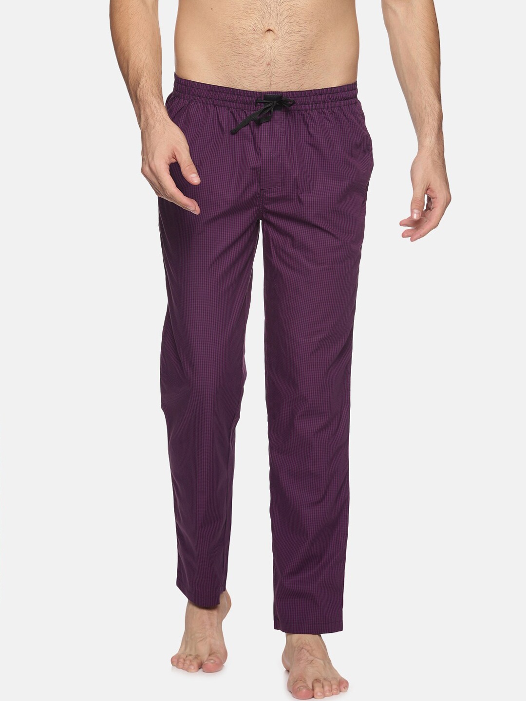 

DON VINO Men Purple Solid Cotton Lounge Pants
