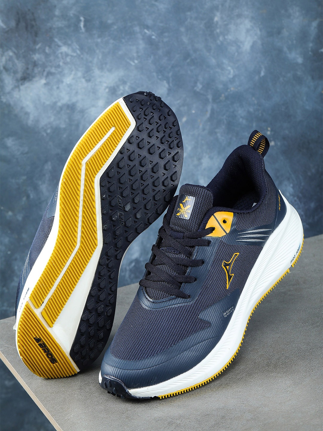 

ABROS Men Pole Star-O Running Sports Shoes, Navy blue