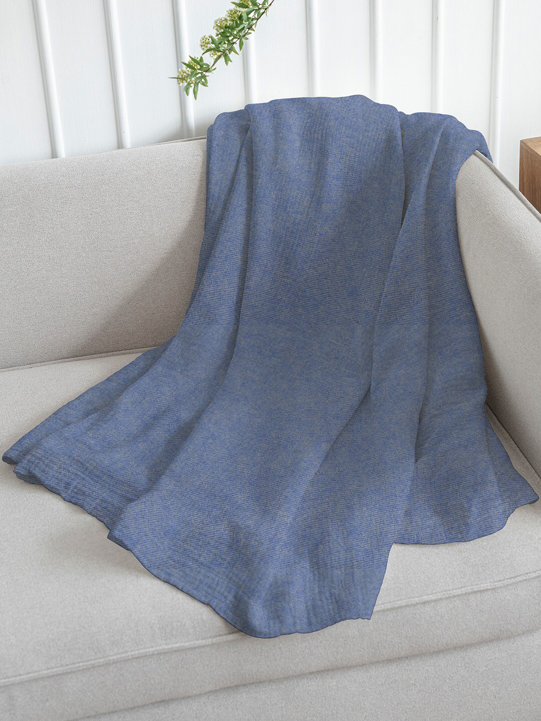 

Satcap India Blue Solid AC Room 150 GSM Single Bed Blanket