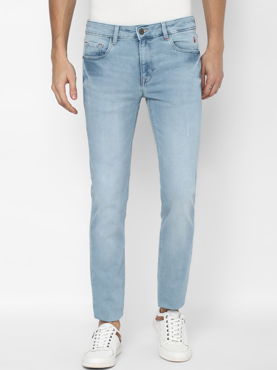 

SIMON CARTER LONDON Men Blue Slim Fit Heavy Fade Jeans