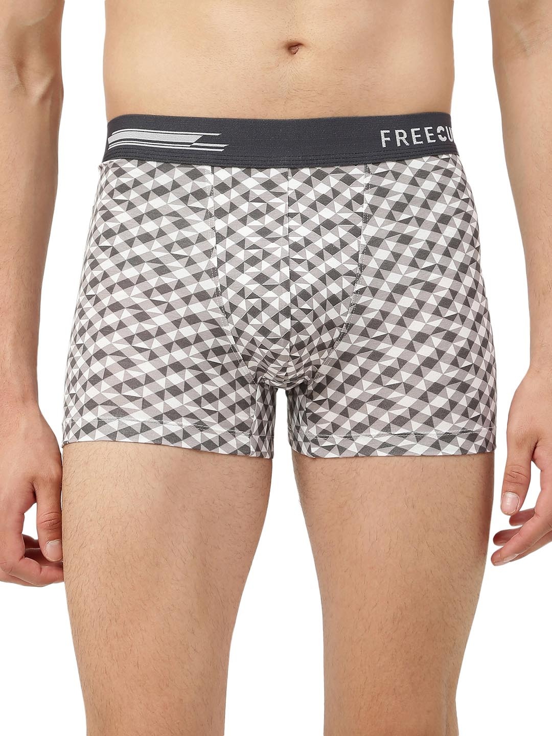 

FREECULTR Men White & Grey Printed Trunk