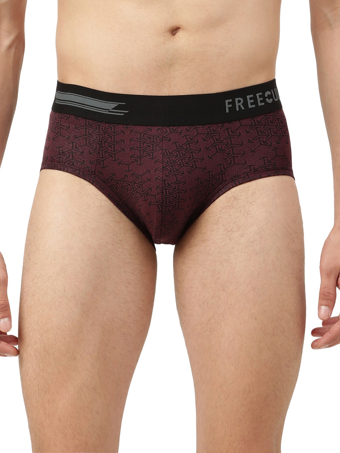 

FREECULTR Men Purple Printed MidRise Basic Briefs