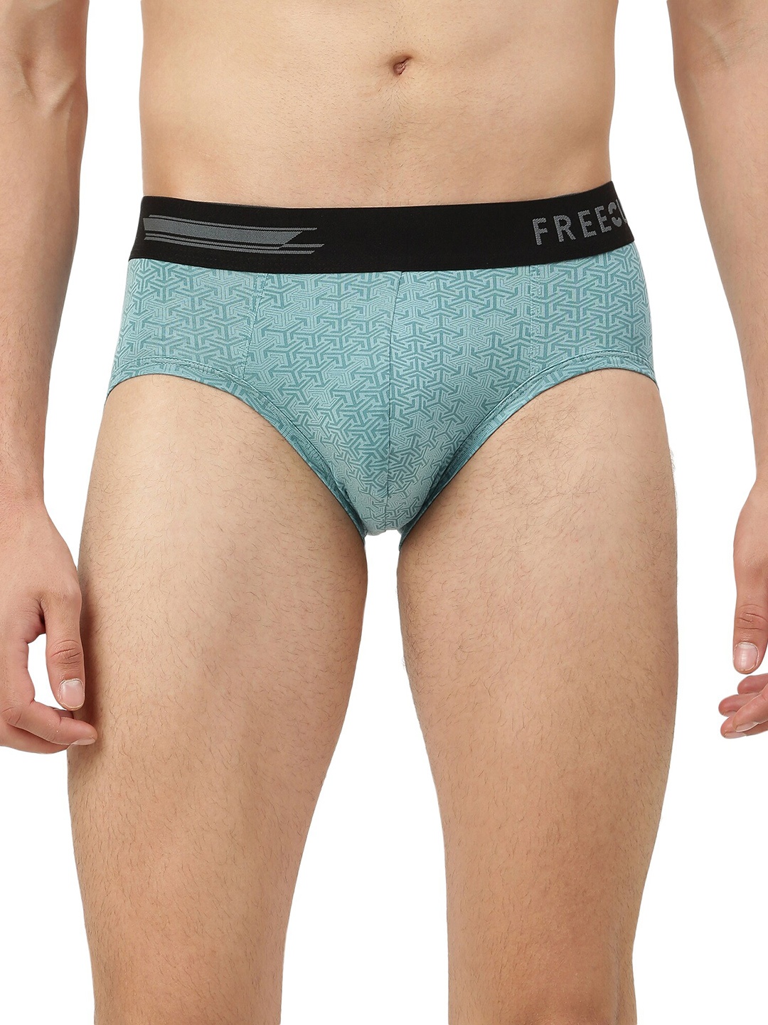 

FREECULTR Men Blue Printed Basic Briefs