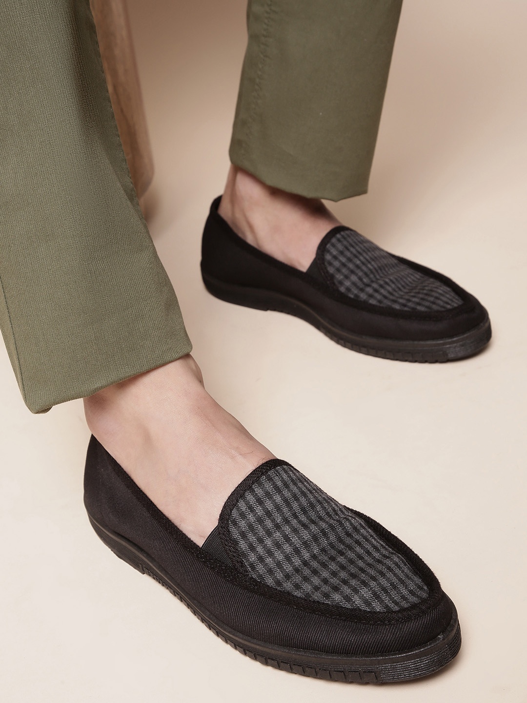 

Liberty Men Black Woven Design Loafers