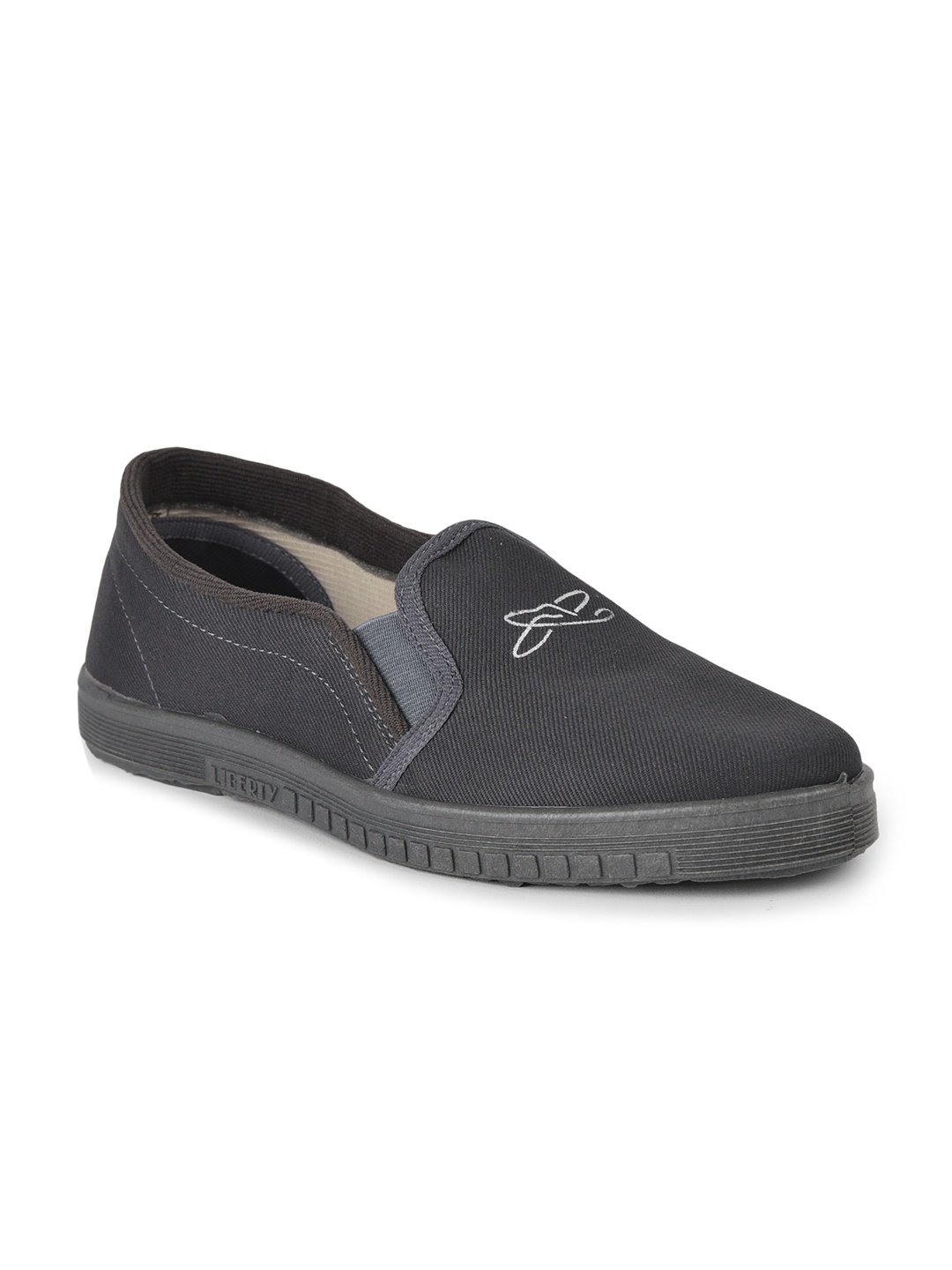 

Liberty Men Grey Printed Slip-On Sneakers