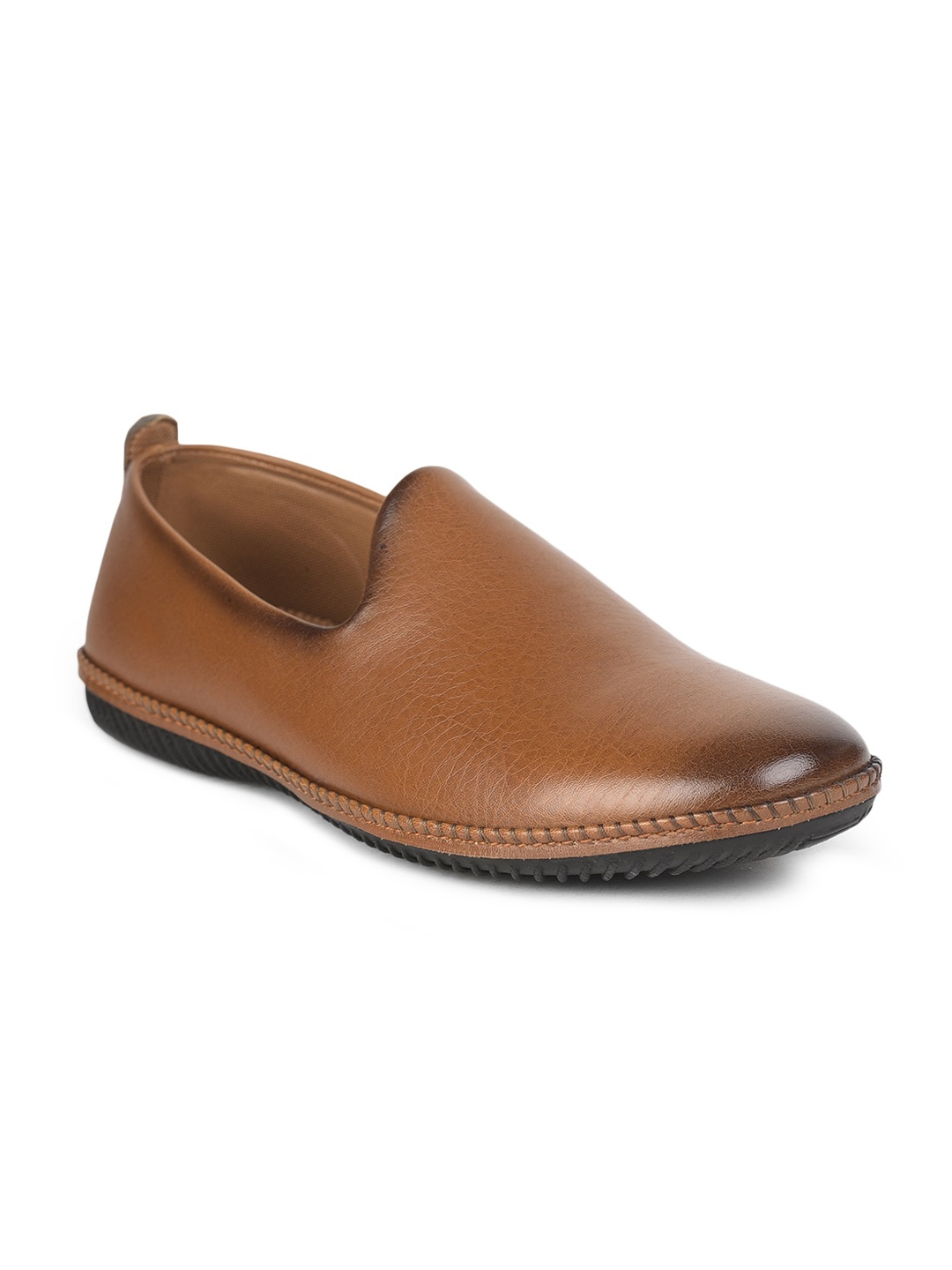 

Liberty Men Tan Perforations PU Slip-On Sneakers