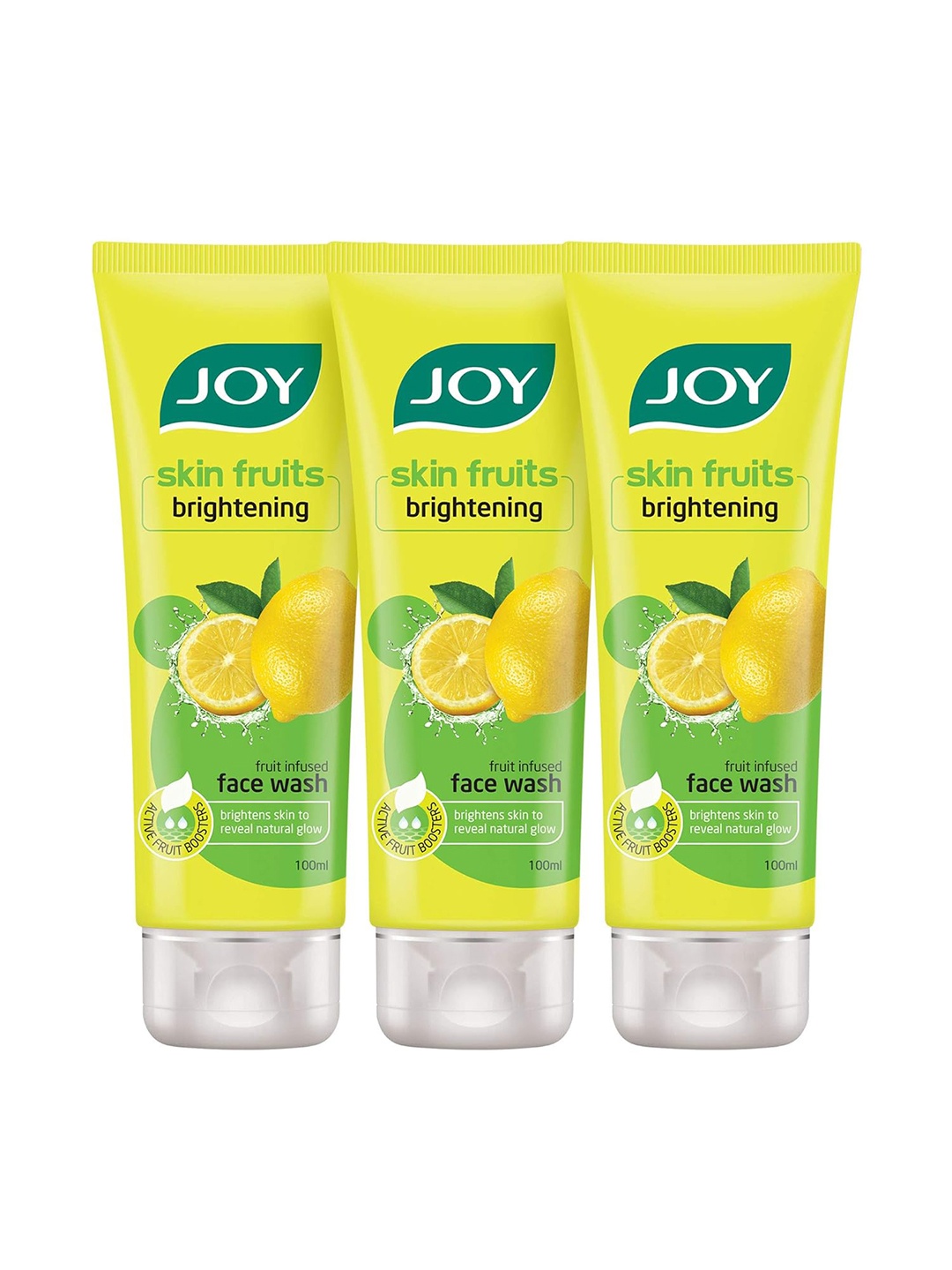 

JOY Set of 3 Lemon Skin Brightening Face Wash With Vitamin C - 100ml Each, Yellow