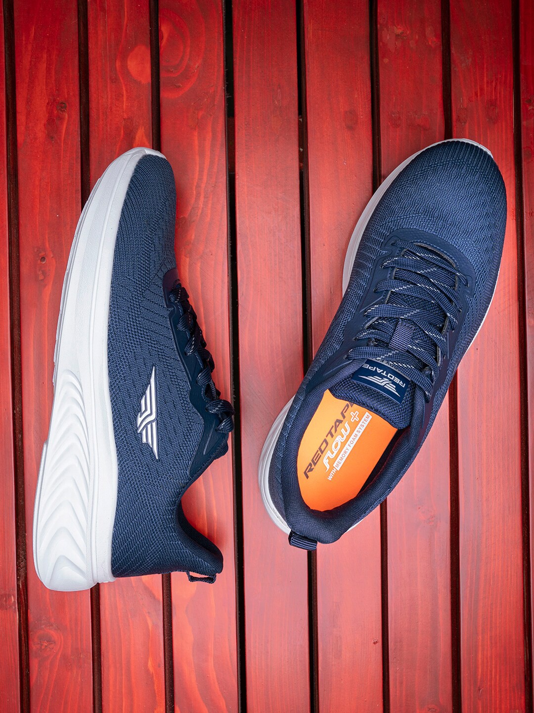 

Red Tape Men Navy Blue Textile Walking Shoes