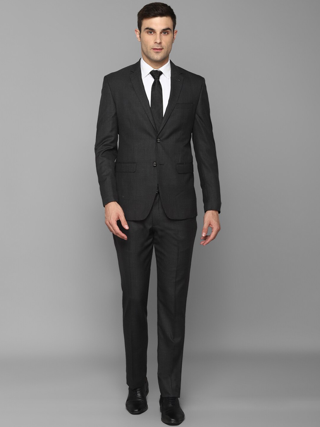 

Allen Solly Men Grey Solid Single-Breasted 2-Piece Slim-Fit Suits