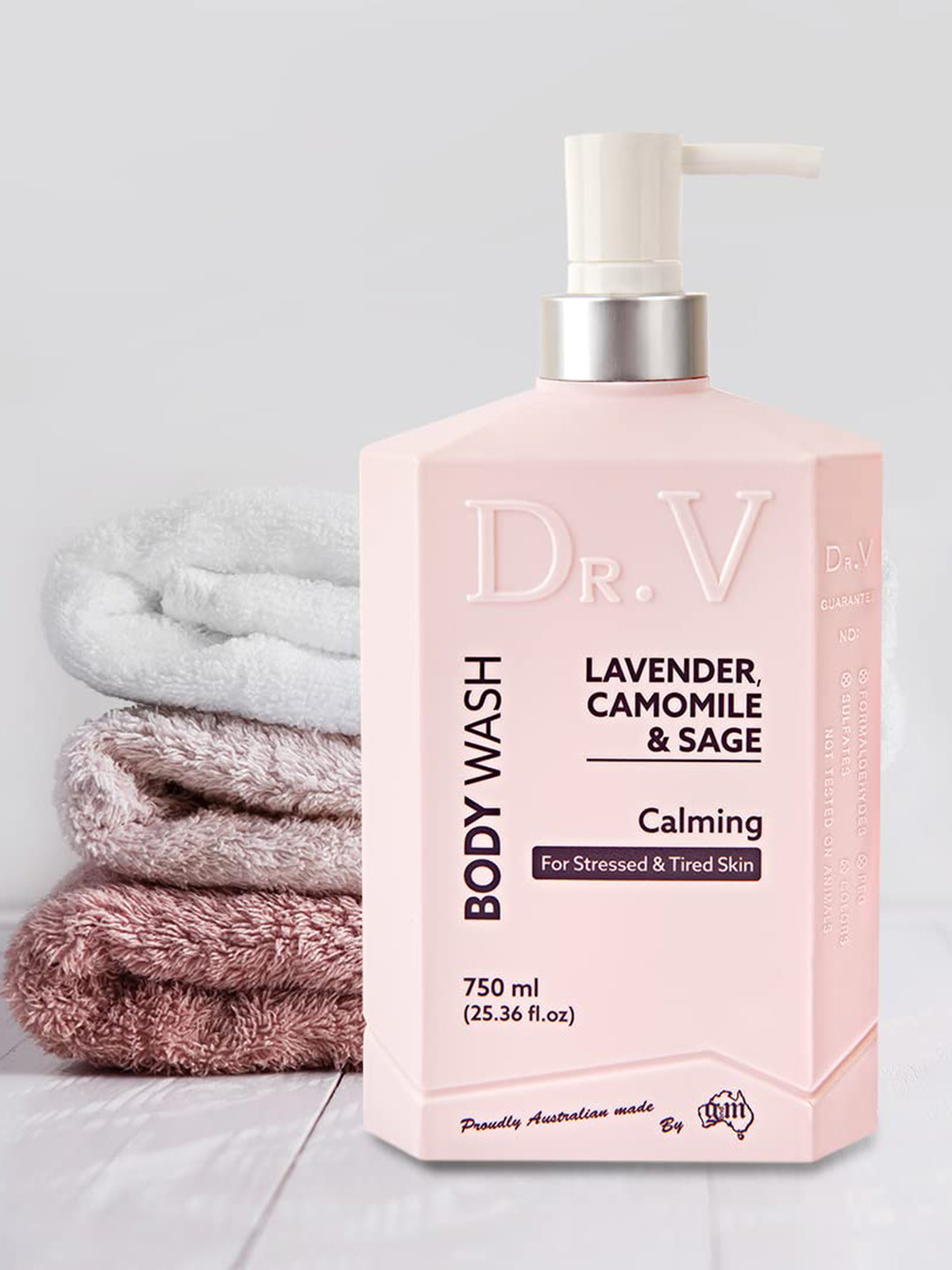 

Dr. V Lavender Chamomile & sage Body Wash 750ml, White