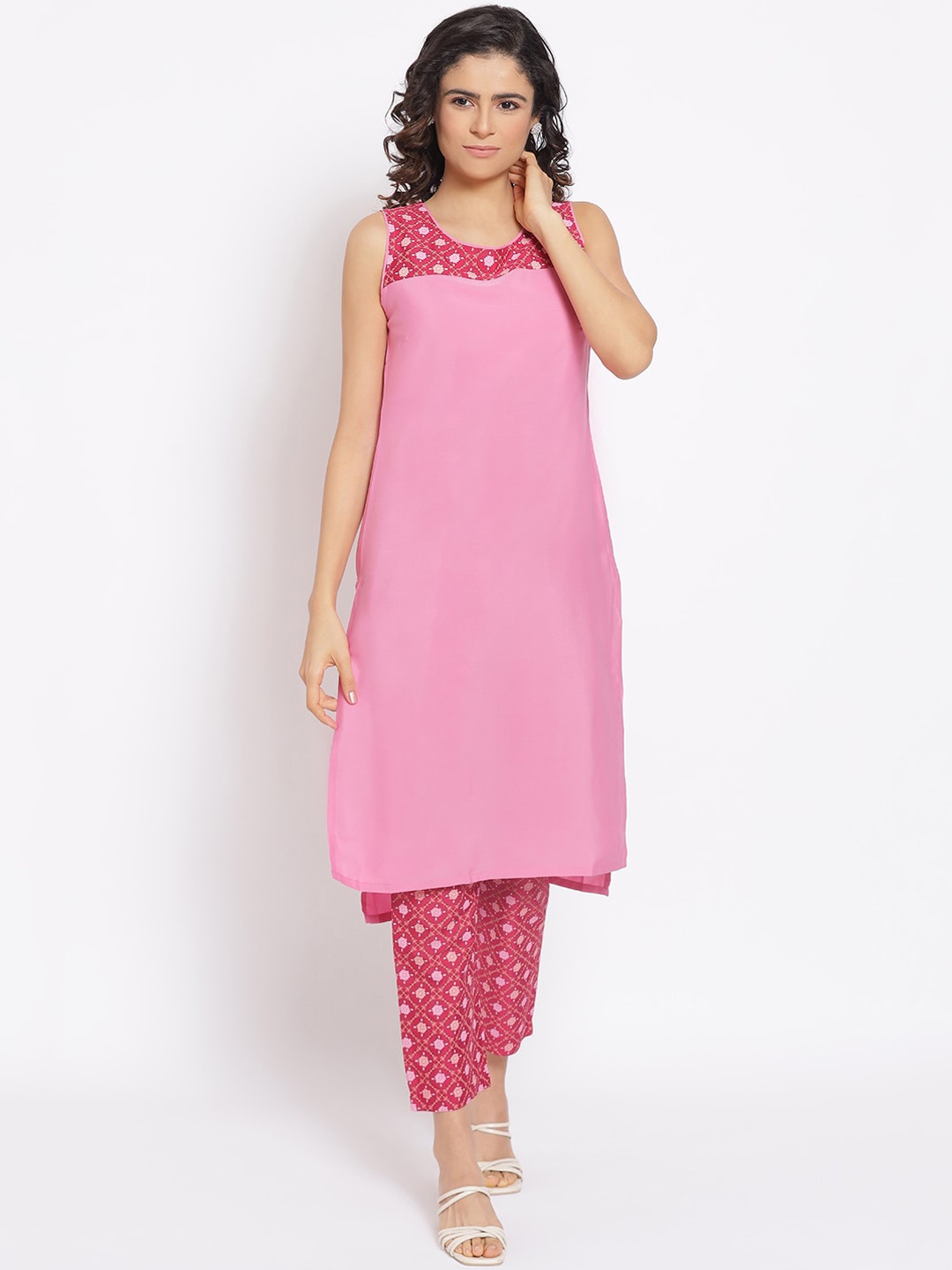 

AURELIA Women Pink Kurta with Trousers