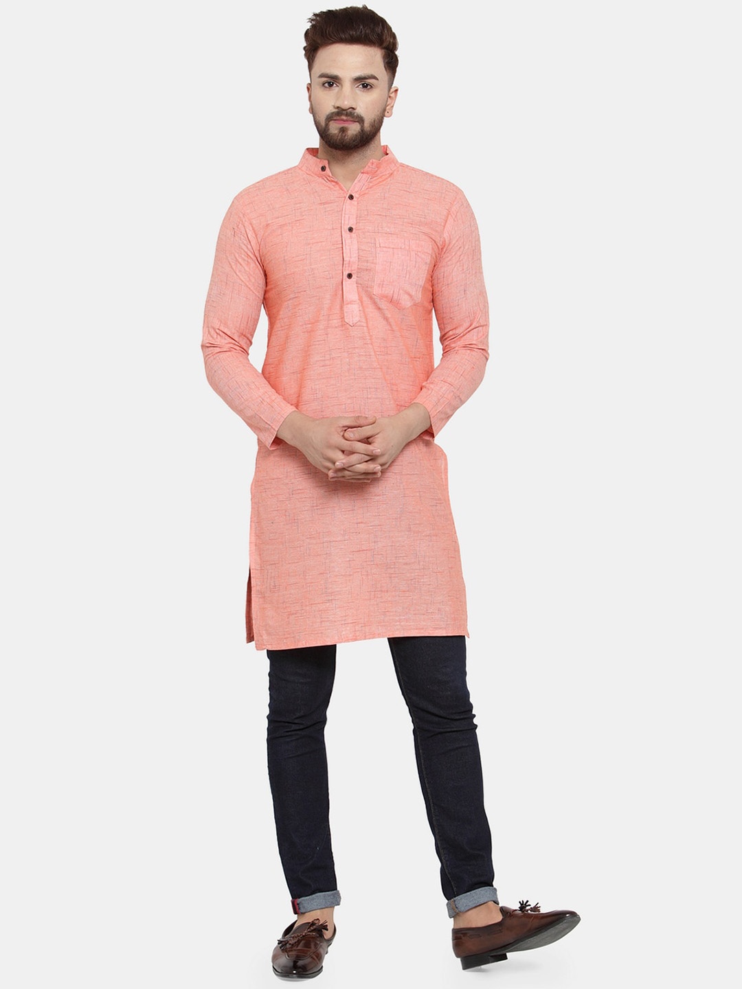 

Sayesha Men Red Geometric Printed Kurta