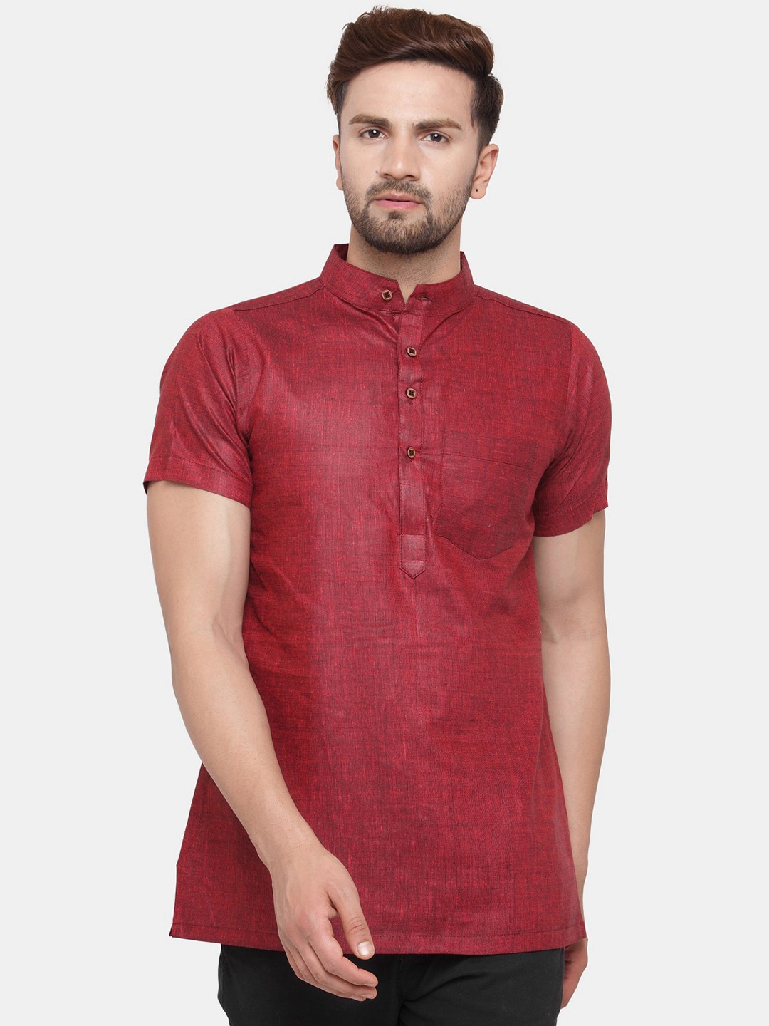 

Sayesha Men Red Pure Cotton Kurta