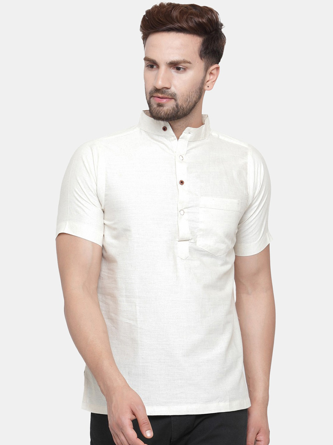 

Sayesha Men White Cotton Kurta