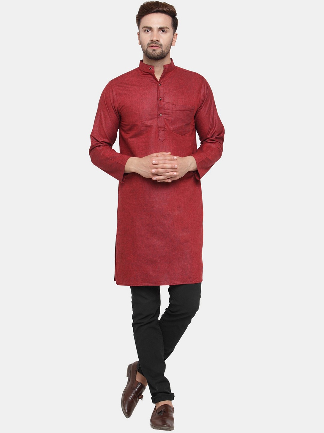 

Sayesha Men Red Pure Cotton Kurta