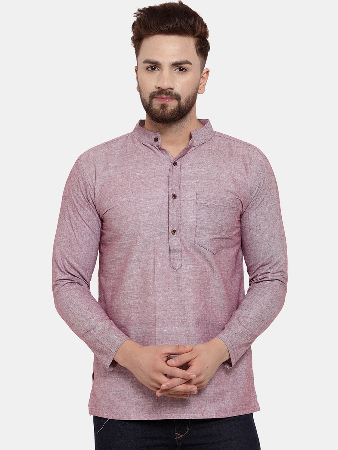 

Sayesha Men Cotton Purple Kurta Top