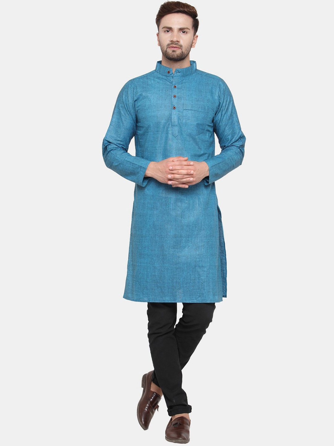 

Sayesha Men Blue Pure Cotton Kurta