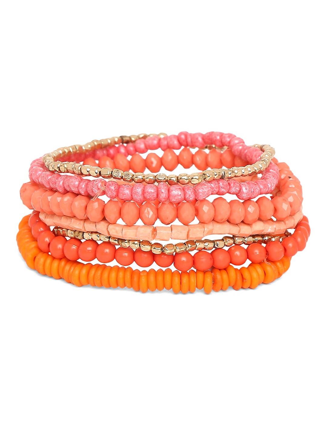 

20Dresses Women Orange Set Of 7 Beaded Bracelets