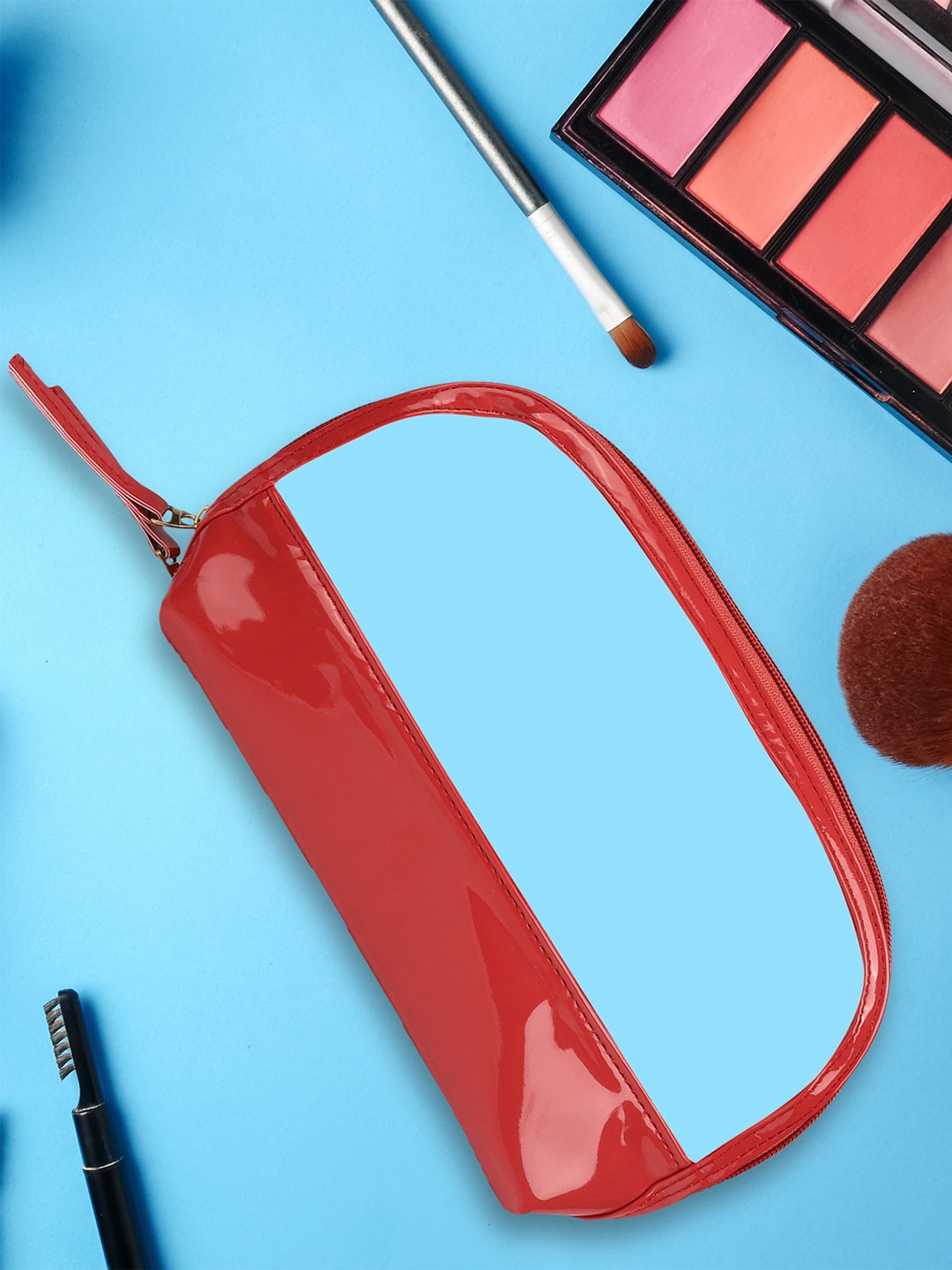 

NFI essentials Women Set Of 2 Solid Makeup Pouch, Red