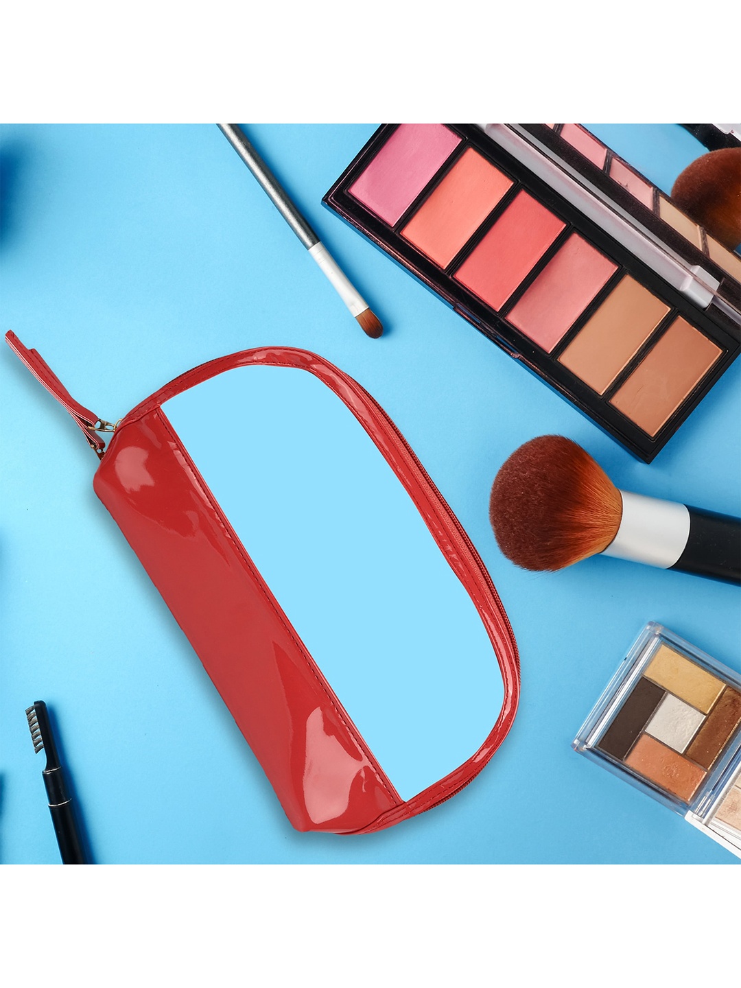 

NFI essentials Red & Black Pack of 2 Transparent Makeup Stylish Pouch