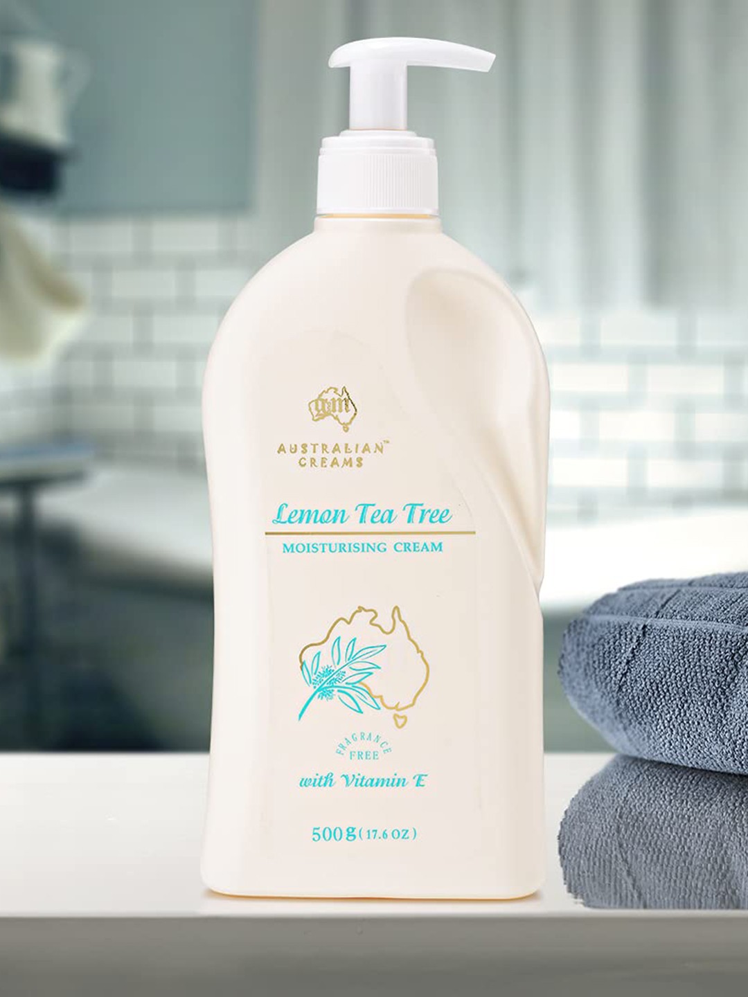 

g and m AUSTRALIAN CREAMS Women Lemon Tea Tree Moisturising Cream 500g, White