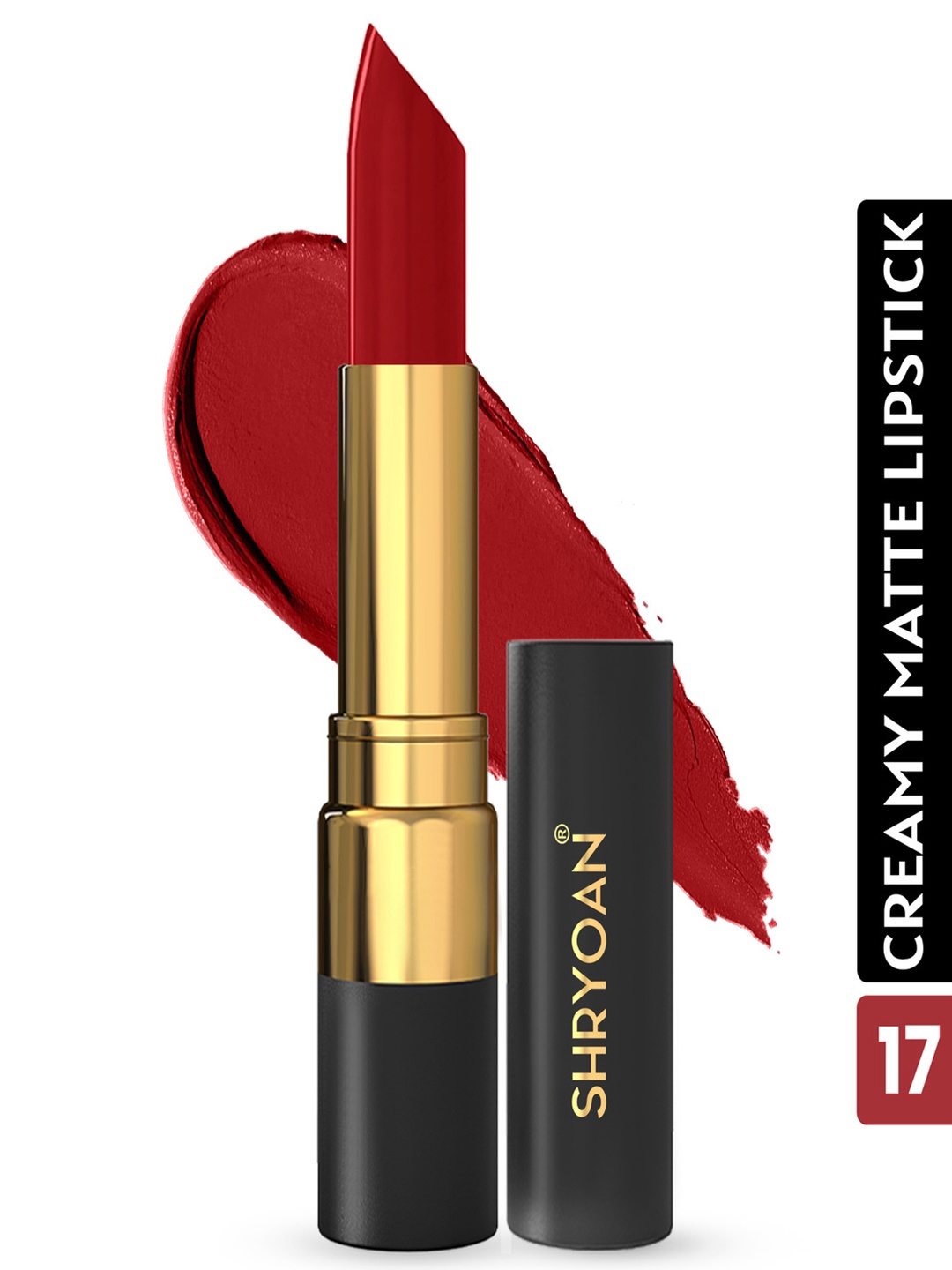 

SHRYOAN Intensely Pigmented Luxurious Free Soul Matte Lipstick - Blood Red, Orange