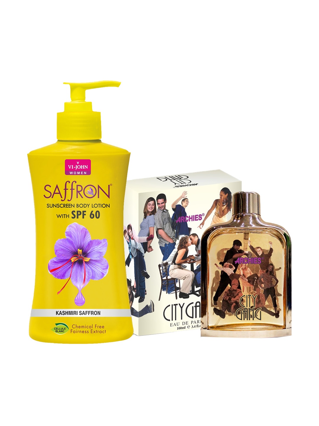 

VI-JOHN Women Beauty Care Kit - Sunscreen Lotion & City Gang Perfume, Multi
