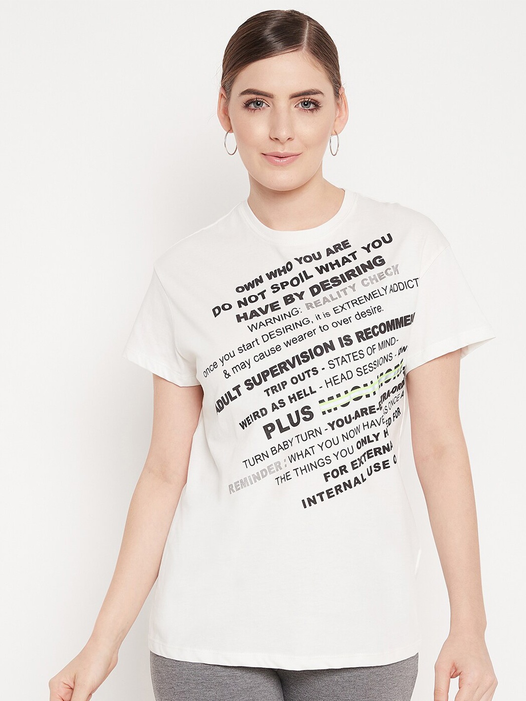 

Madame Women White Printed Top